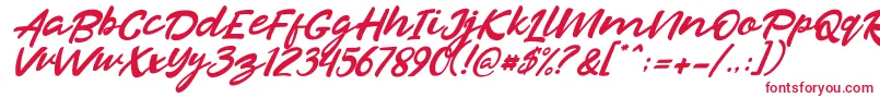 フォントRazan Italic – 赤い文字