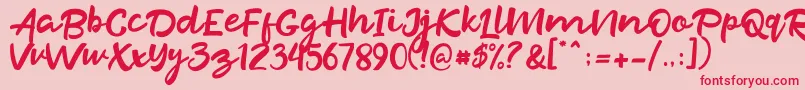 More about Razan Font Razan Font – Red Fonts on Pink Background