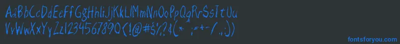 razor keen-Schriftart – Blaue Schriften auf schwarzem Hintergrund