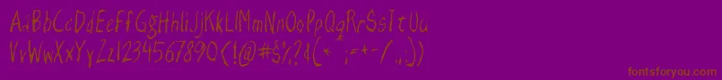 Fonte razor keen – fontes marrons em um fundo roxo