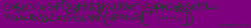 MtfHelloAgain Font – Black Fonts on Purple Background