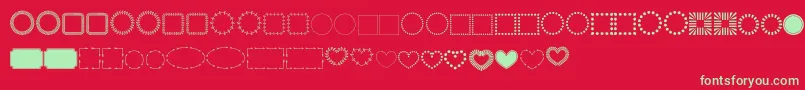 RB Fancy Frames Font – Green Fonts on Red Background