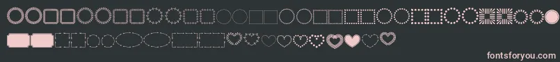 RB Fancy Frames-fontti – vaaleanpunaiset fontit mustalla taustalla