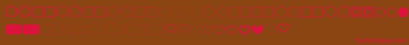 RB Fancy Frames Font – Red Fonts on Brown Background