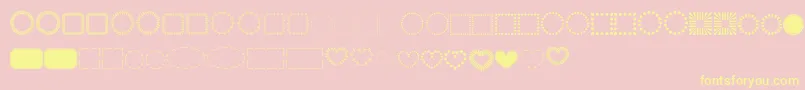 RB Fancy Frames Font – Yellow Fonts on Pink Background