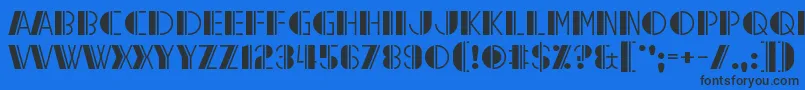 Reach the End Font – Black Fonts on Blue Background