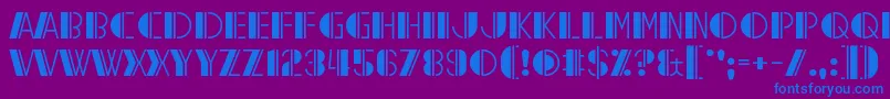 Reach the End Font – Blue Fonts on Purple Background