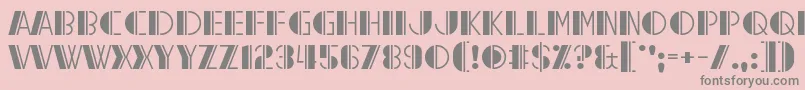 フォントReach the End – ピンクの背景に灰色の文字