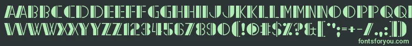 Reach the End Font – Green Fonts on Black Background