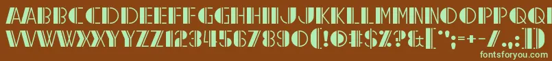 Reach the End Font – Green Fonts on Brown Background