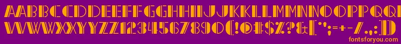 Reach the End Font – Orange Fonts on Purple Background