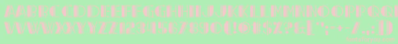 Reach the End Font – Pink Fonts on Green Background