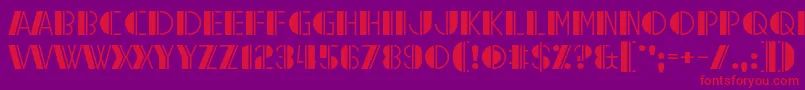 Reach the End Font – Red Fonts on Purple Background