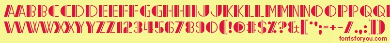 Reach the End Font – Red Fonts on Yellow Background