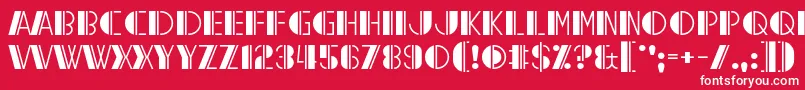 Reach the End Font – White Fonts on Red Background