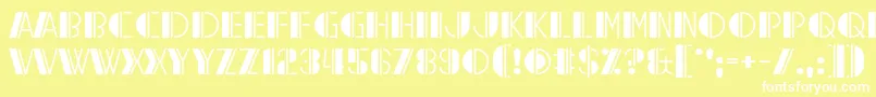 Reach the End Font – White Fonts on Yellow Background