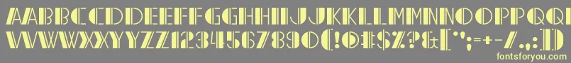 Reach the End Font – Yellow Fonts on Gray Background