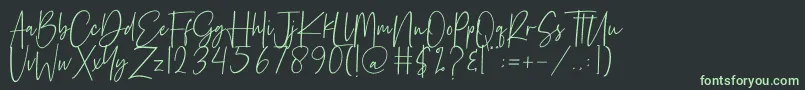 Reactin Font – Green Fonts on Black Background