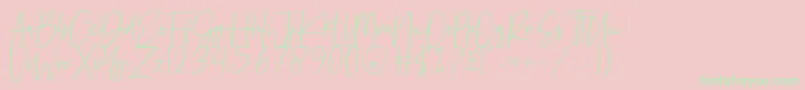 Reactin Font – Green Fonts on Pink Background