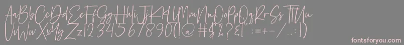 Reactin Font – Pink Fonts on Gray Background