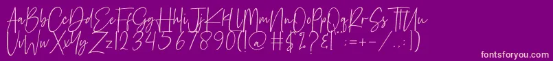 Reactin Font – Pink Fonts on Purple Background