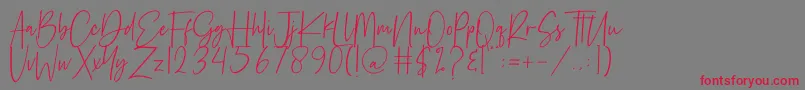 Reactin Font – Red Fonts on Gray Background