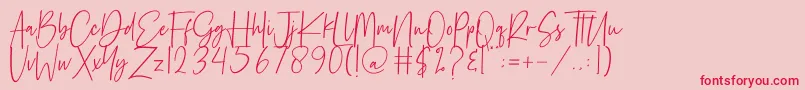 Reactin Font – Red Fonts on Pink Background