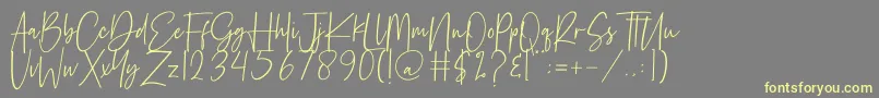 Reactin Font – Yellow Fonts on Gray Background