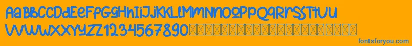 ReactivoFree Font – Blue Fonts on Orange Background