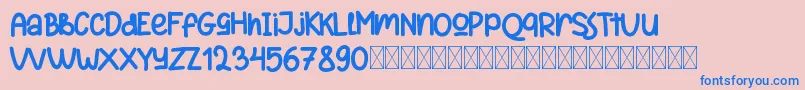 ReactivoFree Font – Blue Fonts on Pink Background