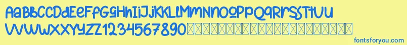 ReactivoFree Font – Blue Fonts on Yellow Background