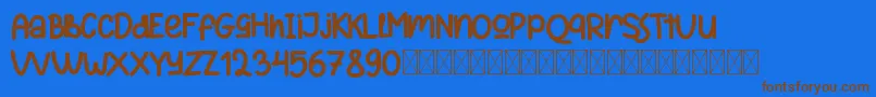 ReactivoFree Font – Brown Fonts on Blue Background