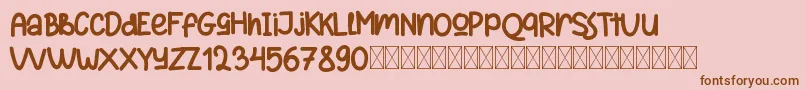 ReactivoFree Font – Brown Fonts on Pink Background