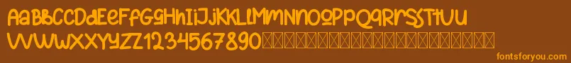 ReactivoFree Font – Orange Fonts on Brown Background