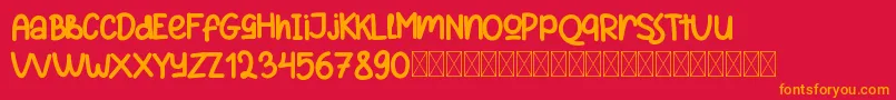 ReactivoFree Font – Orange Fonts on Red Background