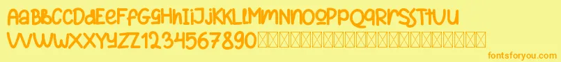 ReactivoFree Font – Orange Fonts on Yellow Background