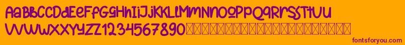 ReactivoFree Font – Purple Fonts on Orange Background