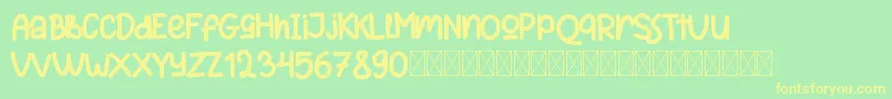ReactivoFree Font – Yellow Fonts on Green Background