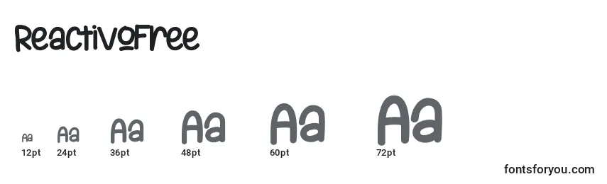 Размеры шрифта ReactivoFree