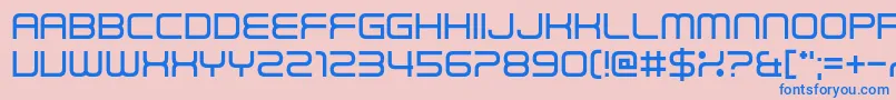 Read Wharf Straight Font – Blue Fonts on Pink Background