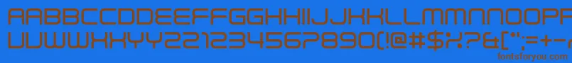 Read Wharf Straight Font – Brown Fonts on Blue Background