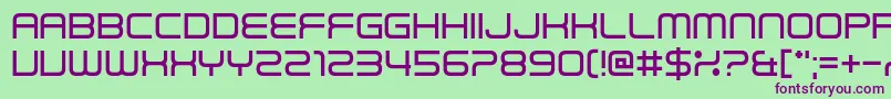 Read Wharf Straight Font – Purple Fonts on Green Background