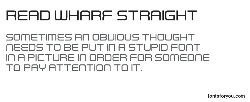 Read Wharf Straight -fontin tarkastelu