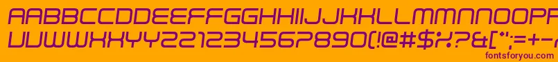 Read Wharf Font – Purple Fonts on Orange Background