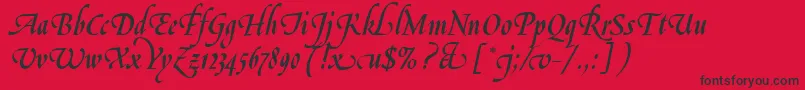 LeGriffeLetPlain.1.0 Font – Black Fonts on Red Background