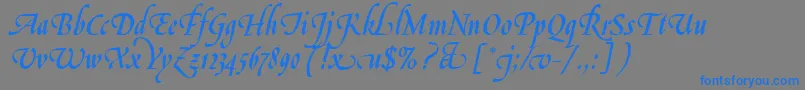 LeGriffeLetPlain.1.0 Font – Blue Fonts on Gray Background