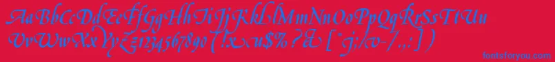 fuente LeGriffeLetPlain.1.0 – Fuentes Azules Sobre Fondo Rojo