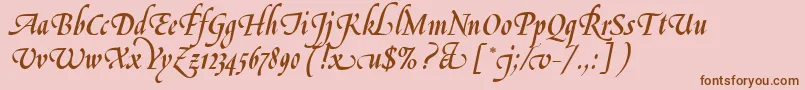 LeGriffeLetPlain.1.0-Schriftart – Braune Schriften auf rosa Hintergrund