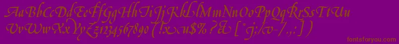 Шрифт LeGriffeLetPlain.1.0 – коричневые шрифты на фиолетовом фоне
