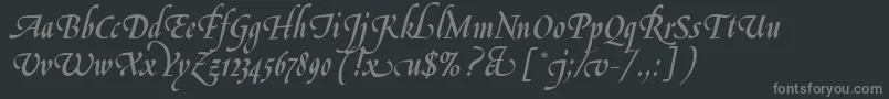 LeGriffeLetPlain.1.0 Font – Gray Fonts on Black Background